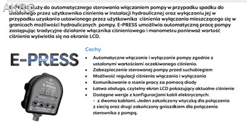 E-Press sterownik pompy